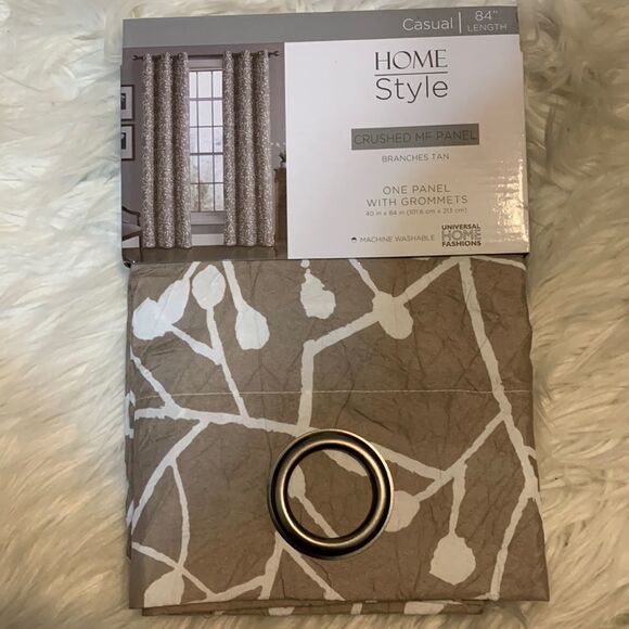 Biscayne Branches Grommet window panel 84 inches length by 40 inches wide - Picture 2 of 7